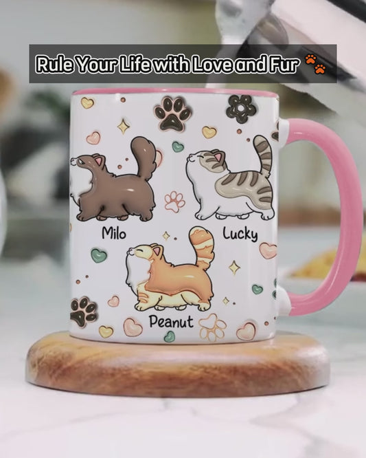 Petits seigneurs à fourrure - Mug personnalisé à motif chat