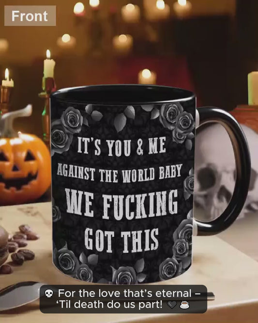 It's You & Me - Personalized Skull Accent Mug