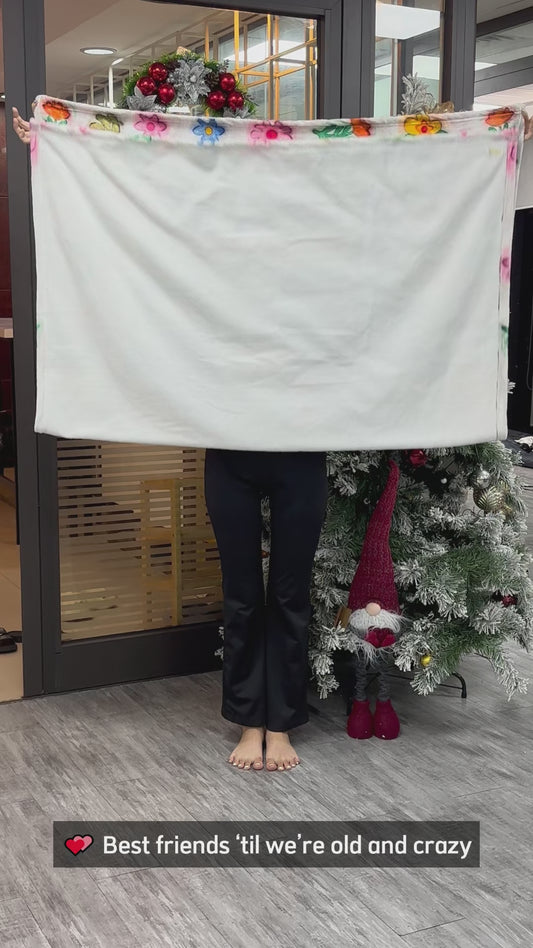 We'll Be Friends 'Til We're Old And Senile - Personalized Bestie Blanket