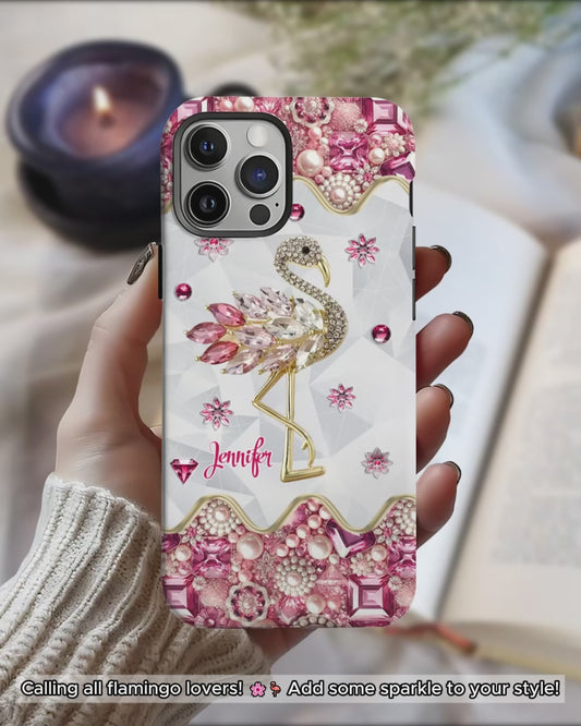 Just A Girl Who Loves Flamingos - Personalized Flamingo Full Print Phone Case
