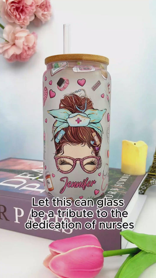 Vie d'infirmière - Verre à boire personnalisé pour infirmière