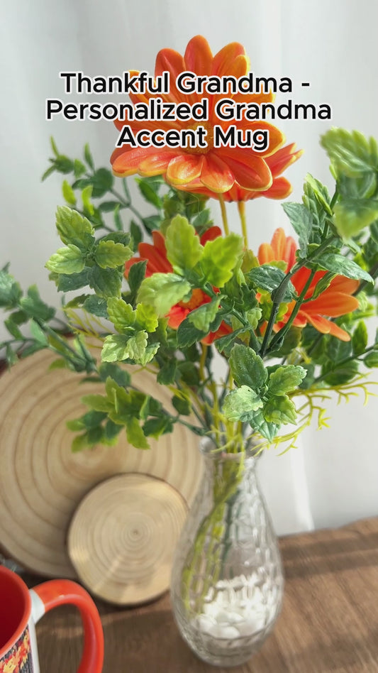 Thankful Grandma - Personalized Grandma Accent Mug