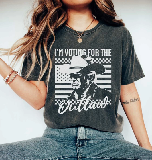 T-shirt « Je vote pour le président hors-la-loi Trump », T-shirt western Trump cowboy, T-shirt « Trump condamné », T-shirt et sweat à capuche pour l'élection de 2024