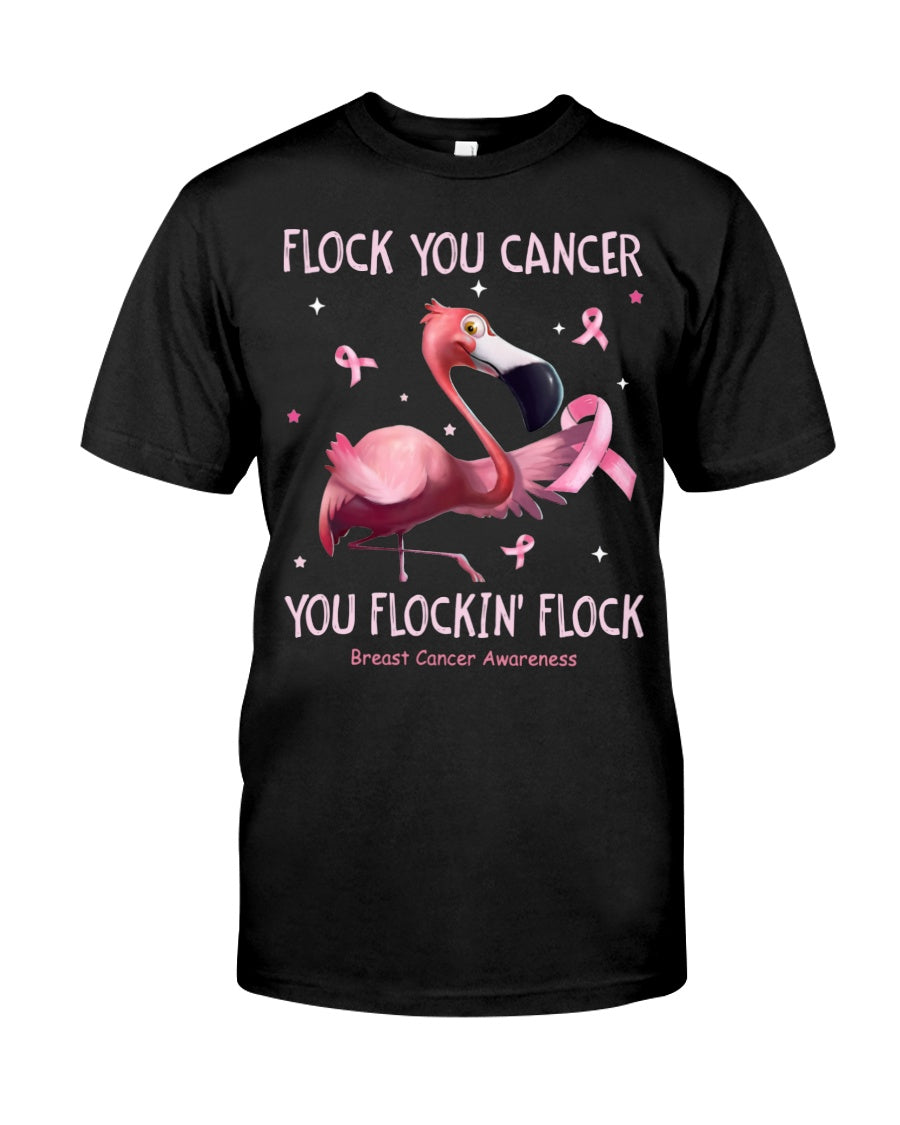 T-shirt et sweat à capuche Flamingo Flock You Cancer - Sensibilisation au cancer du sein 0822