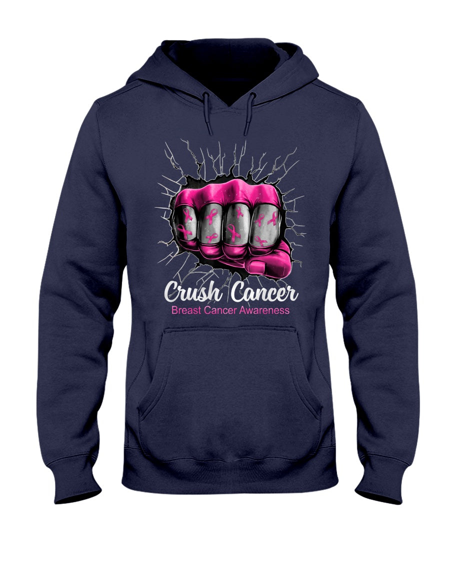 Écrasez le cancer - T-shirt et sweat à capuche de sensibilisation au cancer du sein 0822