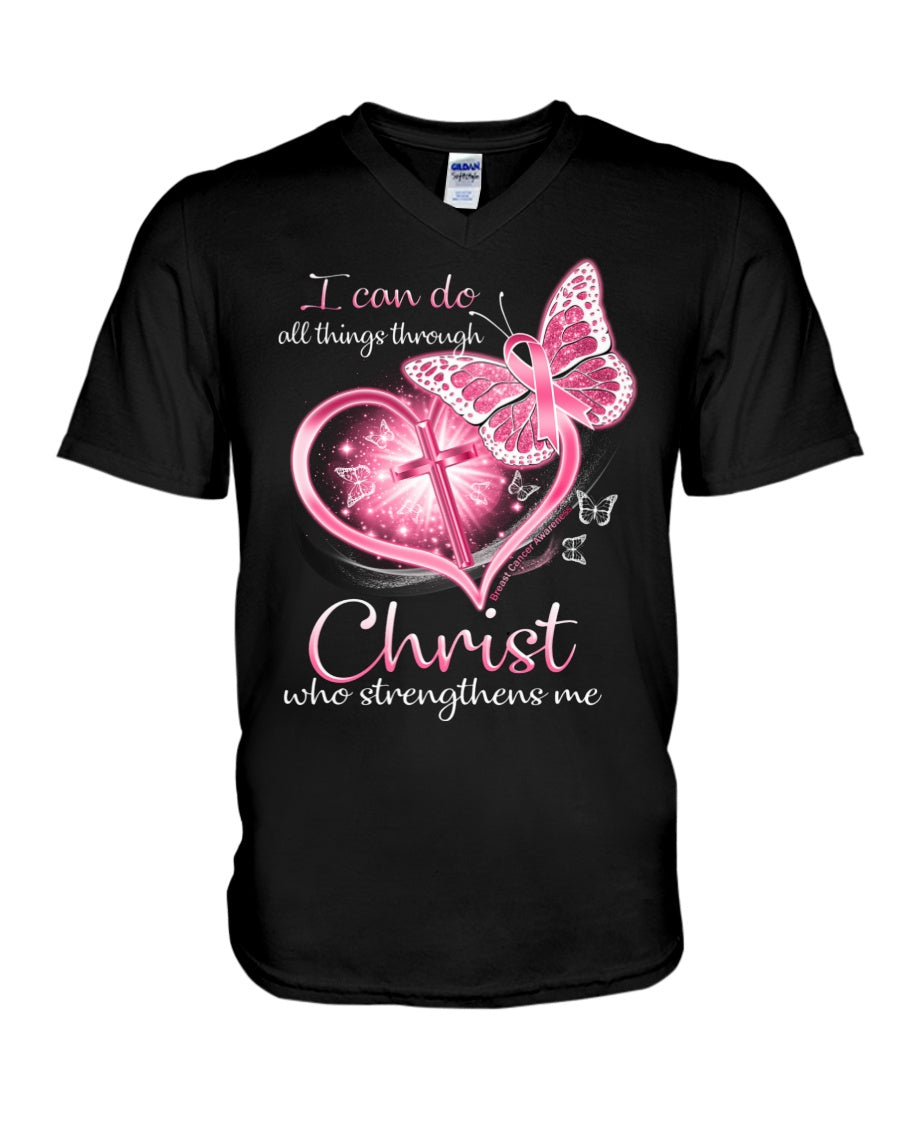 Breast Cancer Awareness I Can Do All Things Through Christ - Breast Cancer Awareness T-shirt and Hoodie 0822
