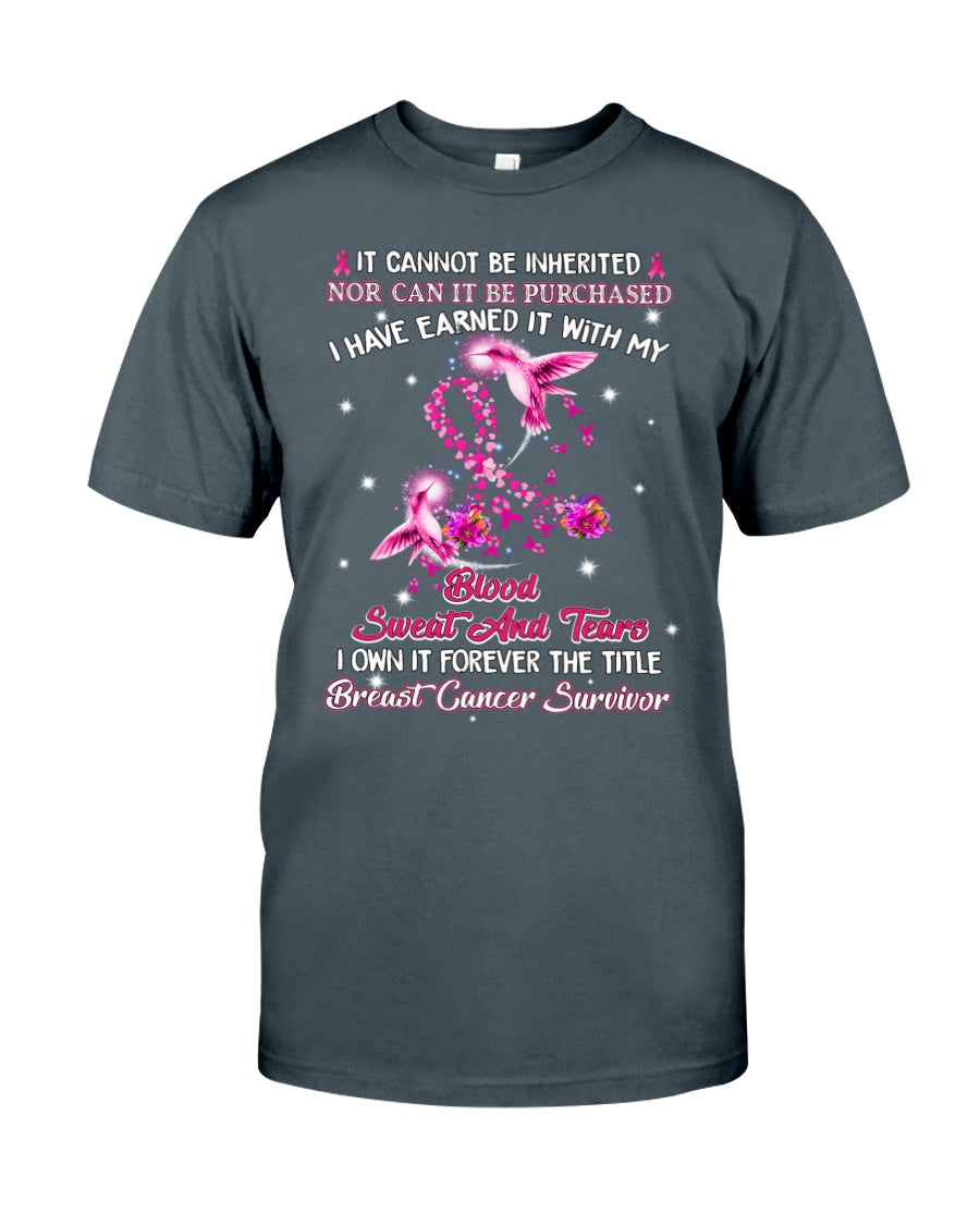 Breast Cancer Survivor Blood Sweat And Tears - Breast Cancer Awareness T-shirt and Hoodie 0822