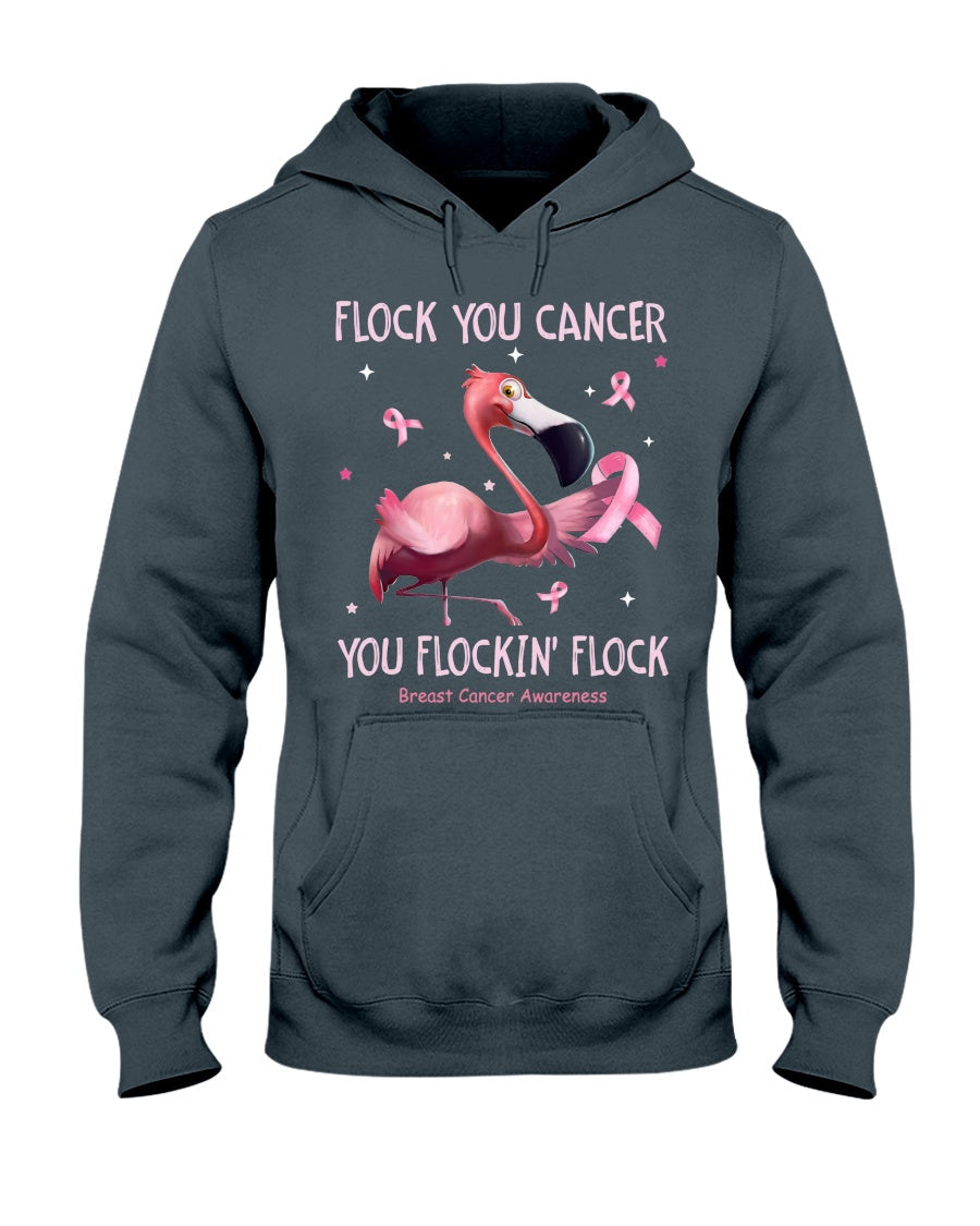 T-shirt et sweat à capuche Flamingo Flock You Cancer - Sensibilisation au cancer du sein 0822