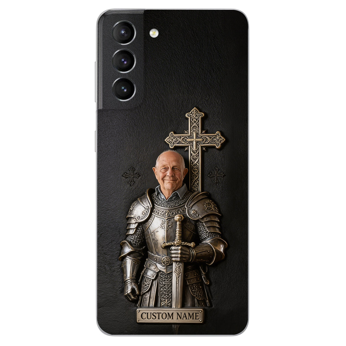 Knight Of God - Personalized Christian Leather Phone Case