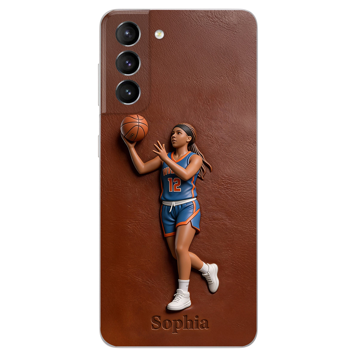 Love Basketball - Personalized Basketball Leather Phone Case