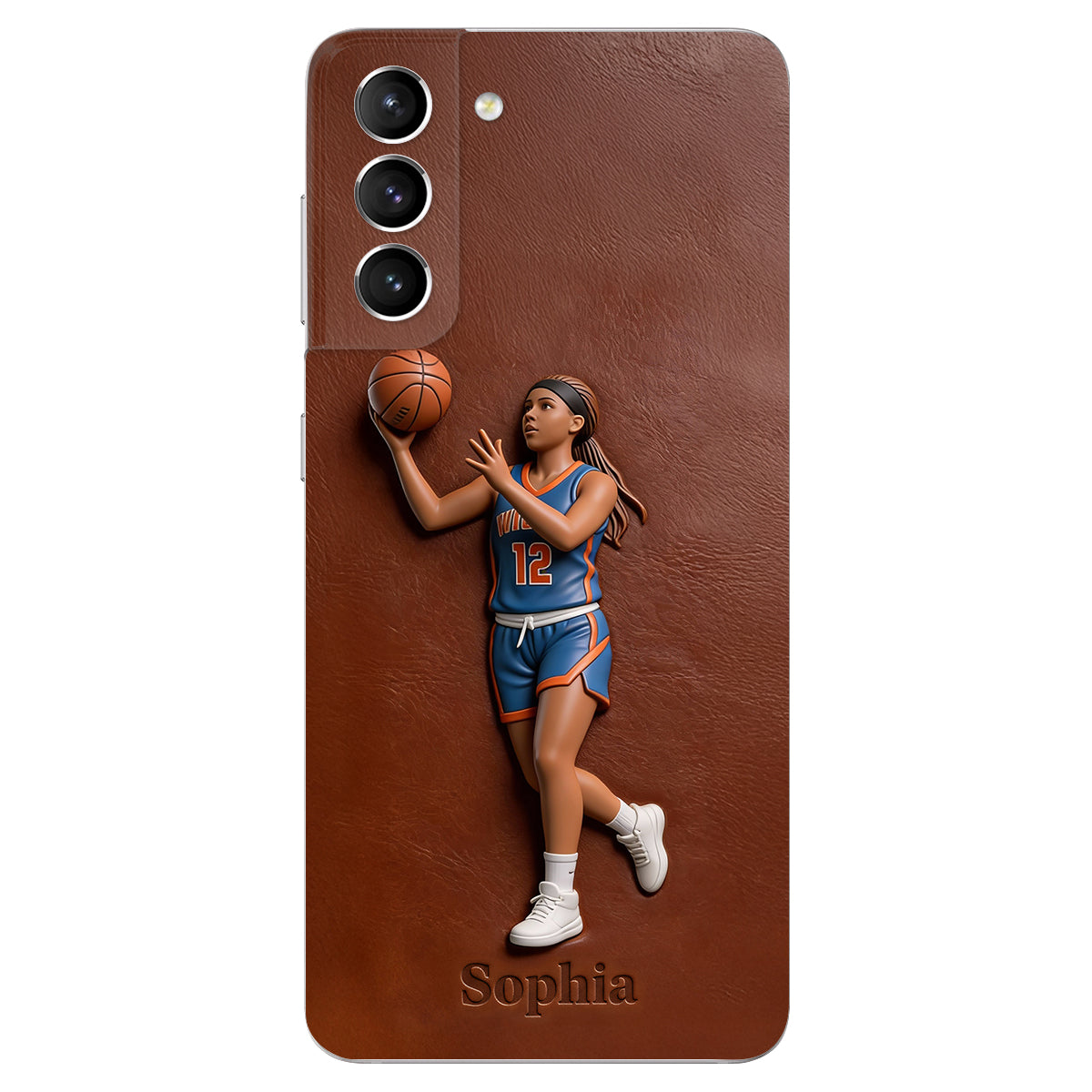 Love Basketball - Personalized Basketball Leather Phone Case