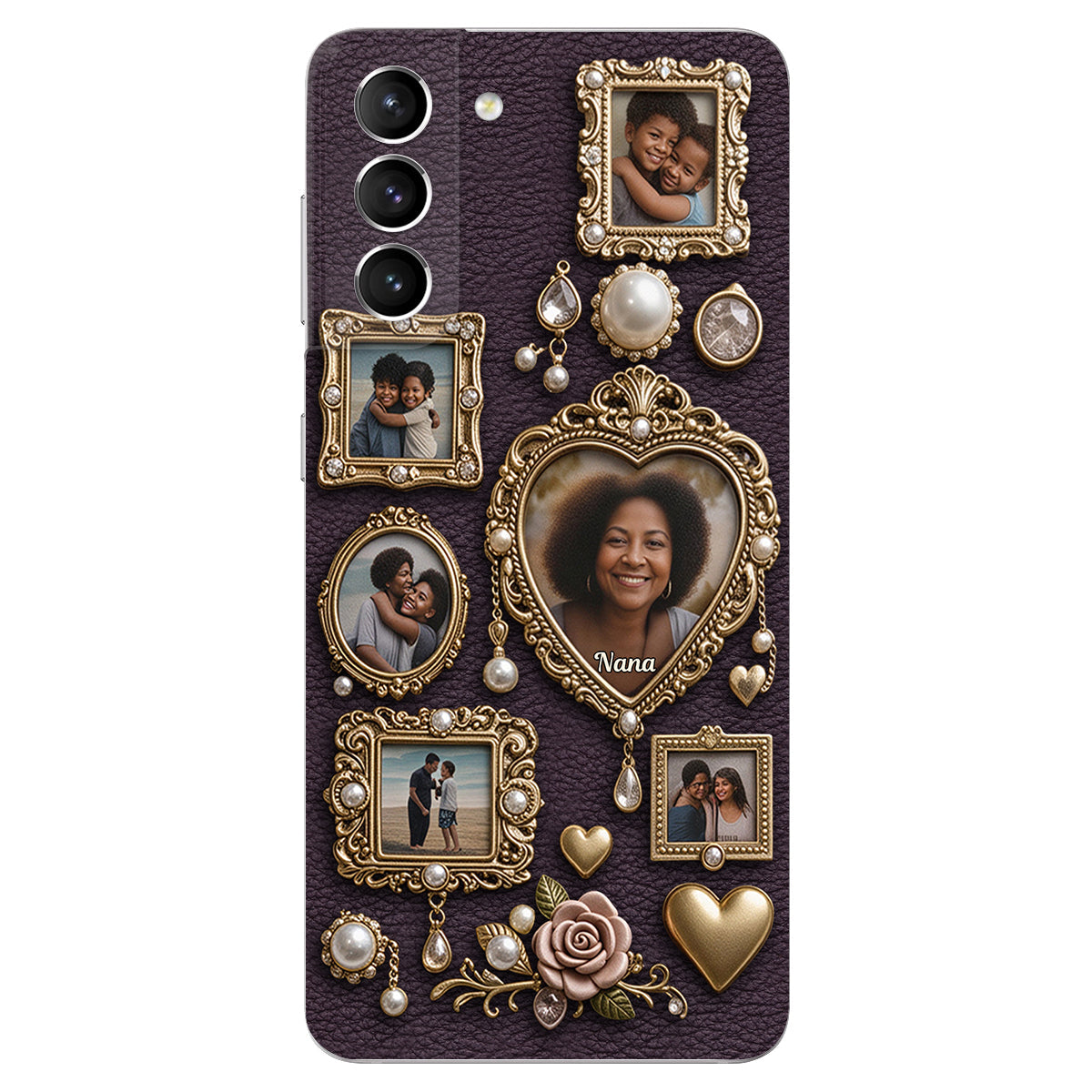 Grandma's Cute Little Museum - Personalized Grandma Leather Phone Case