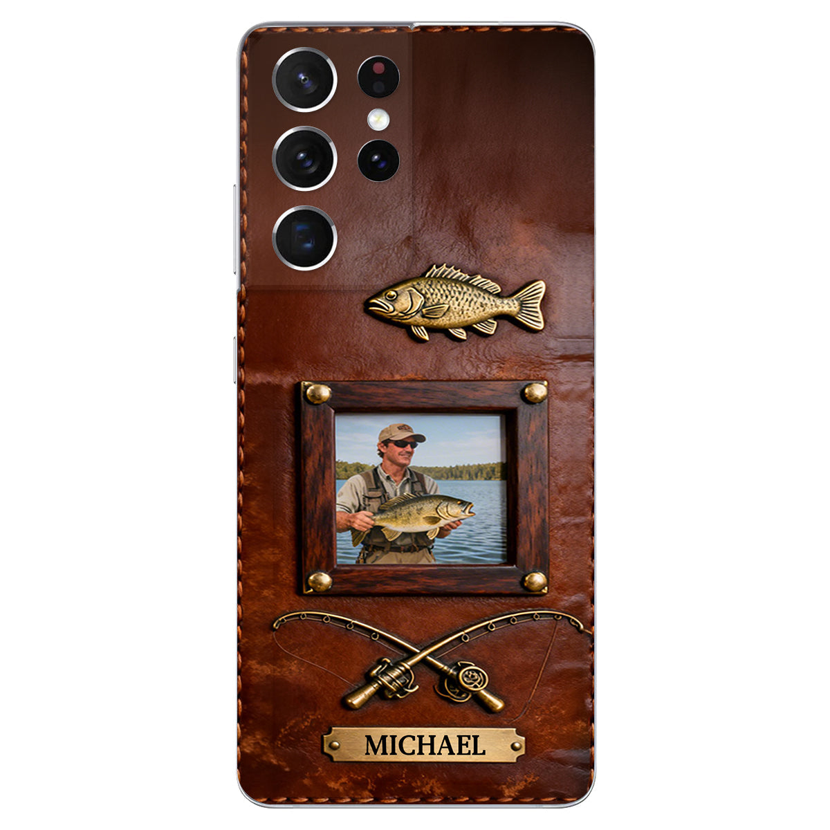 Best Catch - Personalized Fishing Leather Phone Case