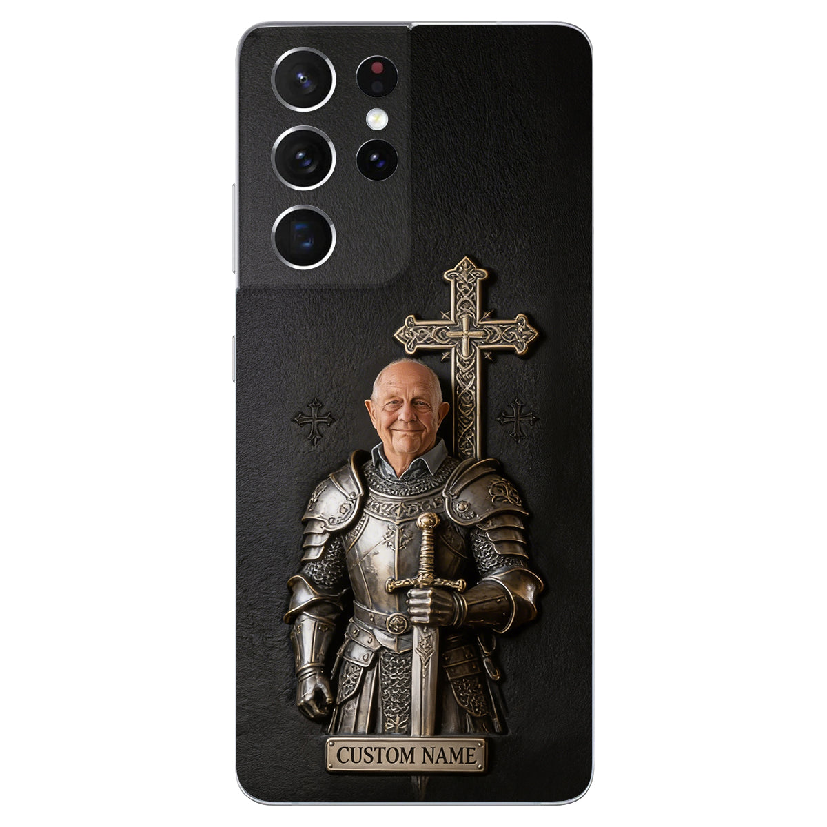 Knight Of God - Personalized Christian Leather Phone Case