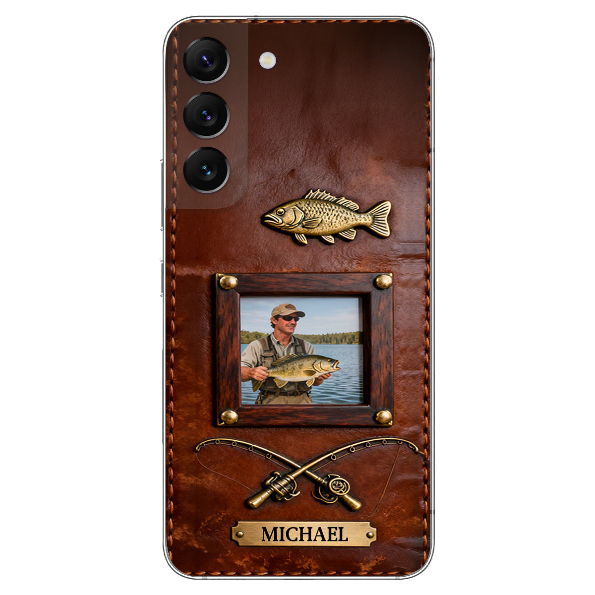 Best Catch - Personalized Fishing Leather Phone Case