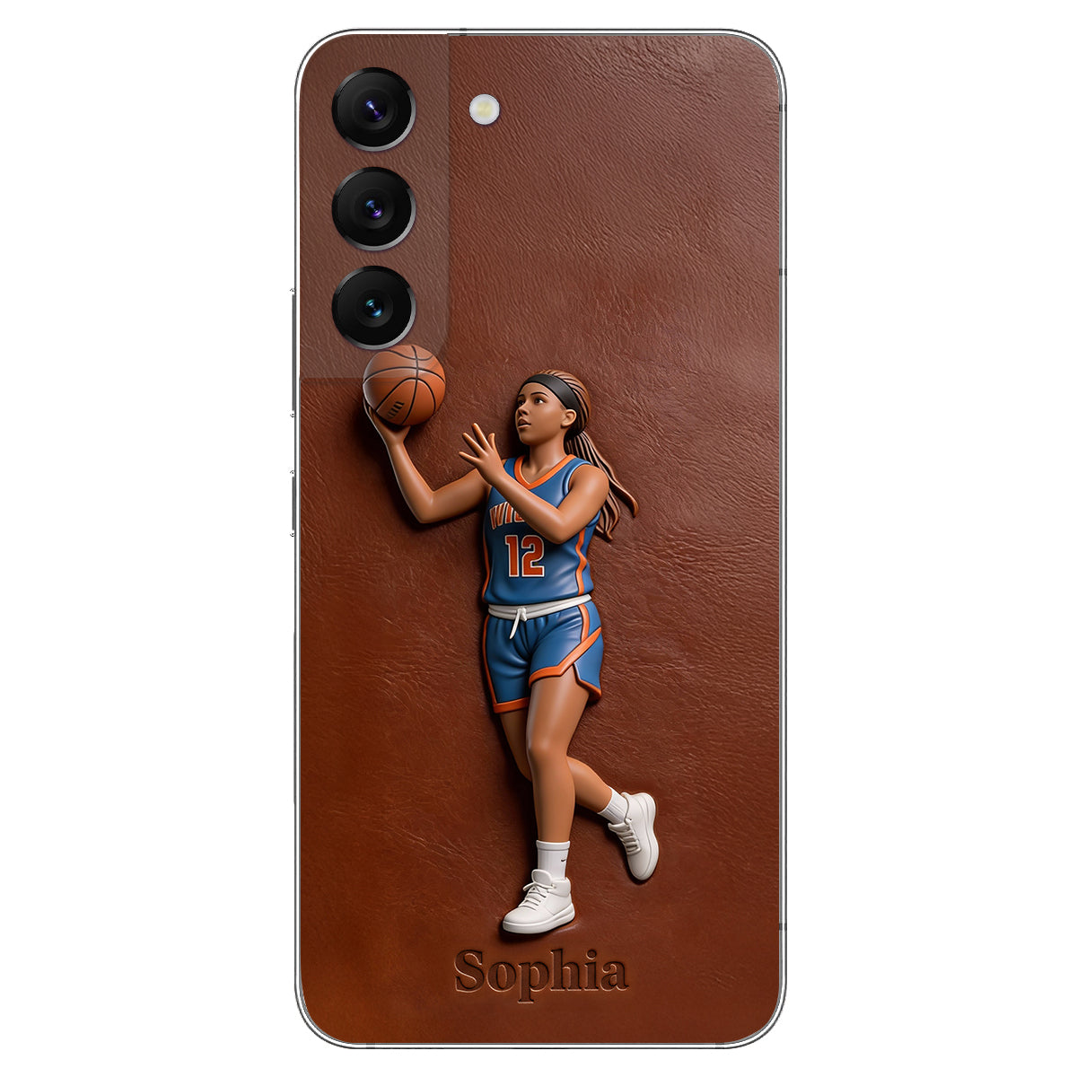 Love Basketball - Personalized Basketball Leather Phone Case