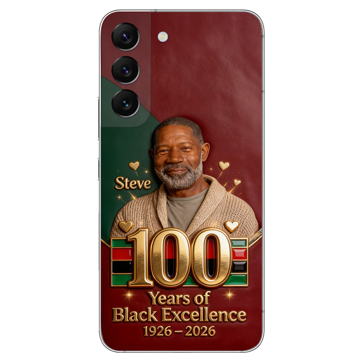 100 Years Of Black Excellence - Personalized African American Leather Phone Case