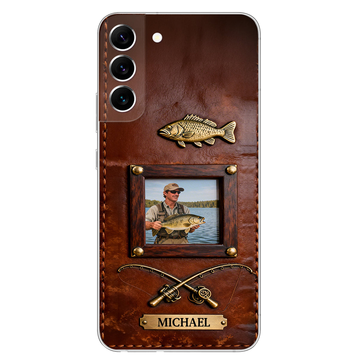 Best Catch - Personalized Fishing Leather Phone Case
