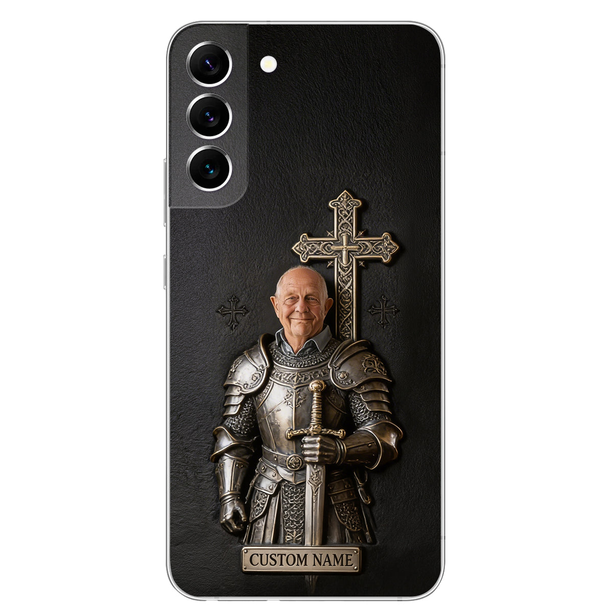 Knight Of God - Personalized Christian Leather Phone Case