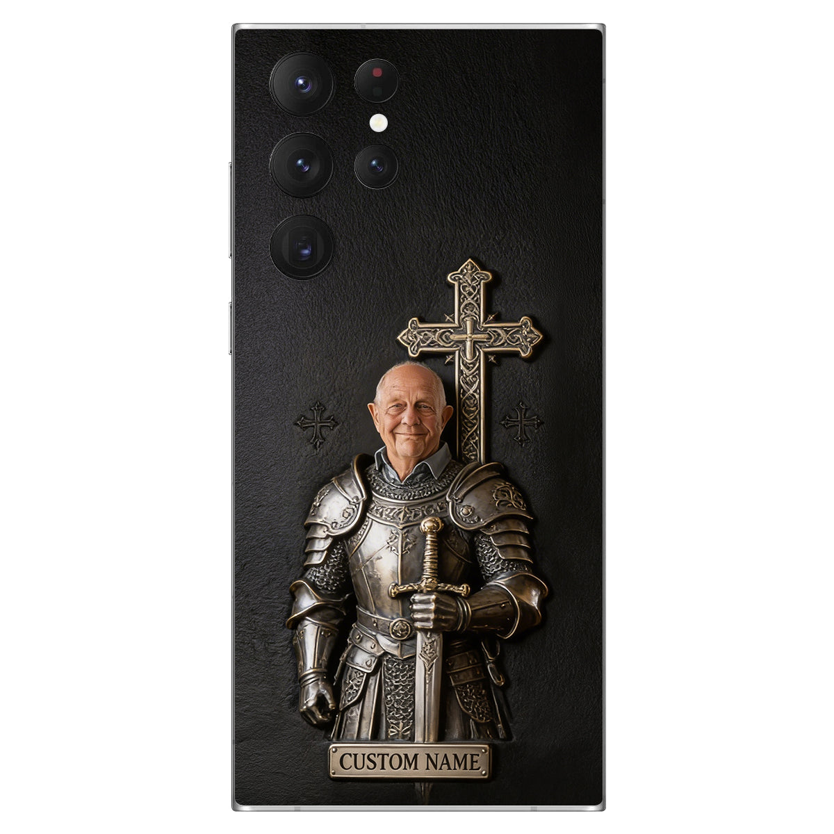 Knight Of God - Personalized Christian Leather Phone Case