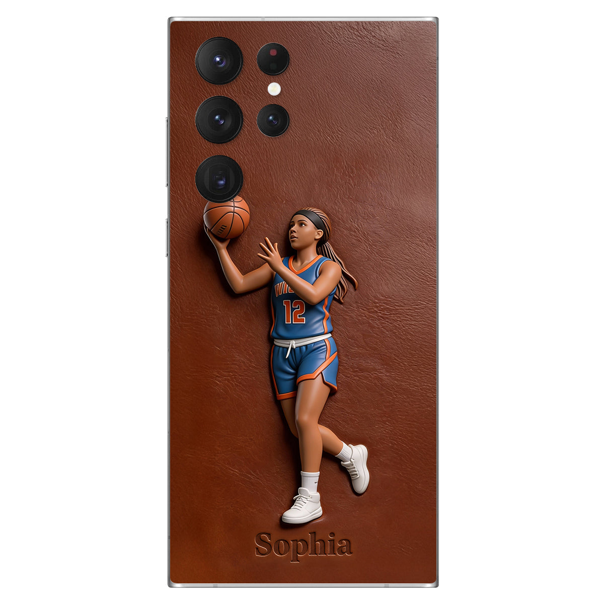 Love Basketball - Personalized Basketball Leather Phone Case
