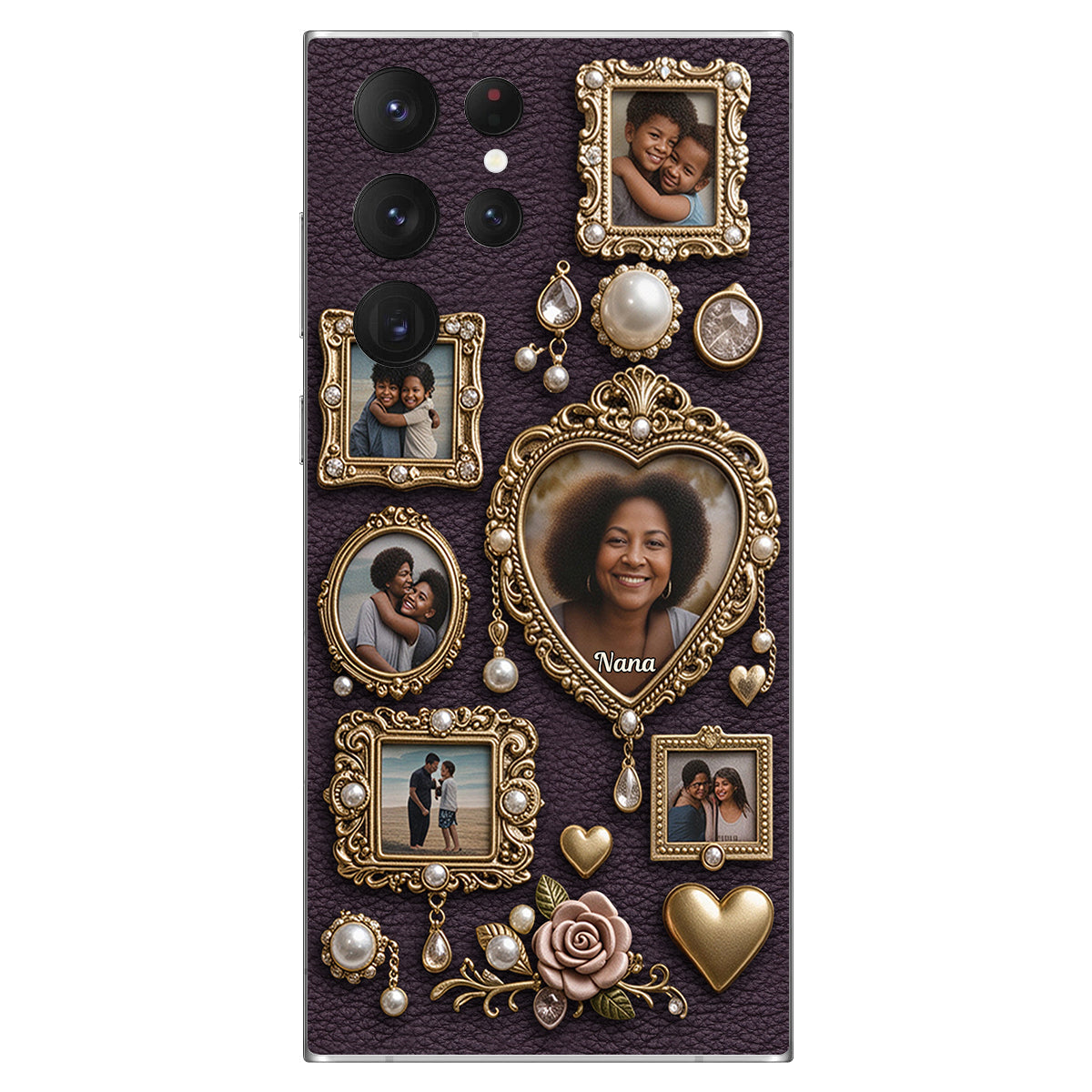 Grandma's Cute Little Museum - Personalized Grandma Leather Phone Case