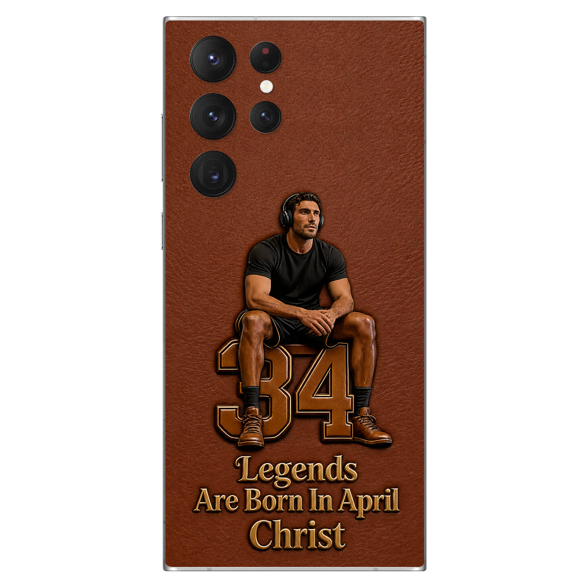 Happy Birthday Legends - Personalized Birthday 3D Embossed Leather Phone Case