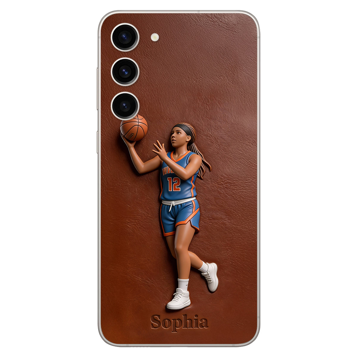 Love Basketball - Personalized Basketball Leather Phone Case