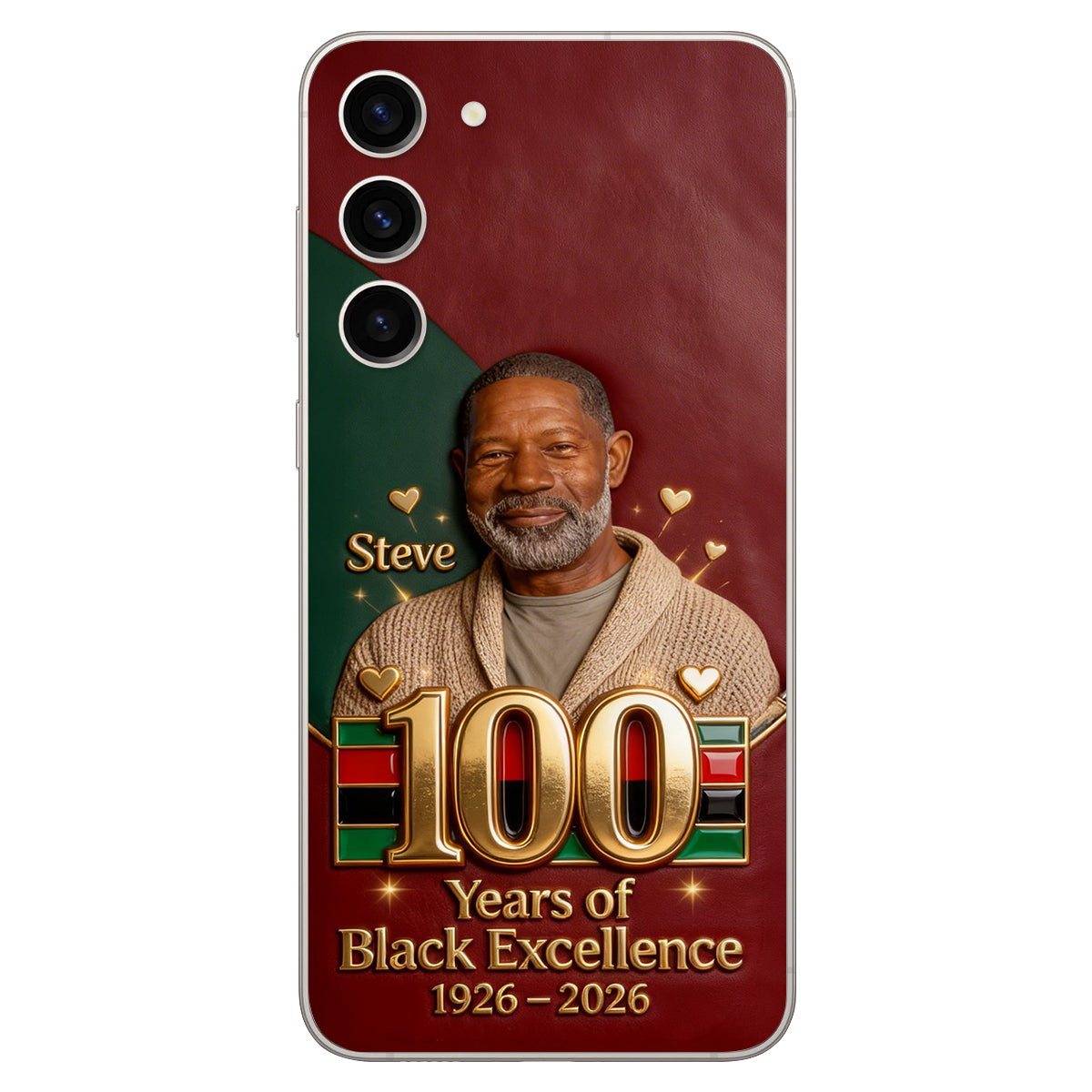 100 Years Of Black Excellence - Personalized African American Leather Phone Case
