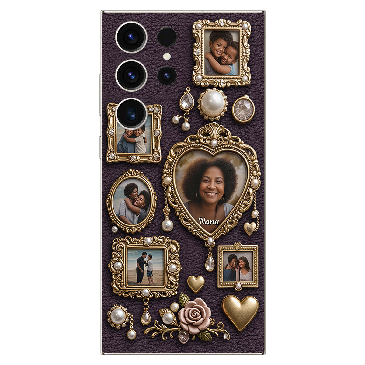 Grandma's Cute Little Museum - Personalized Grandma Leather Phone Case