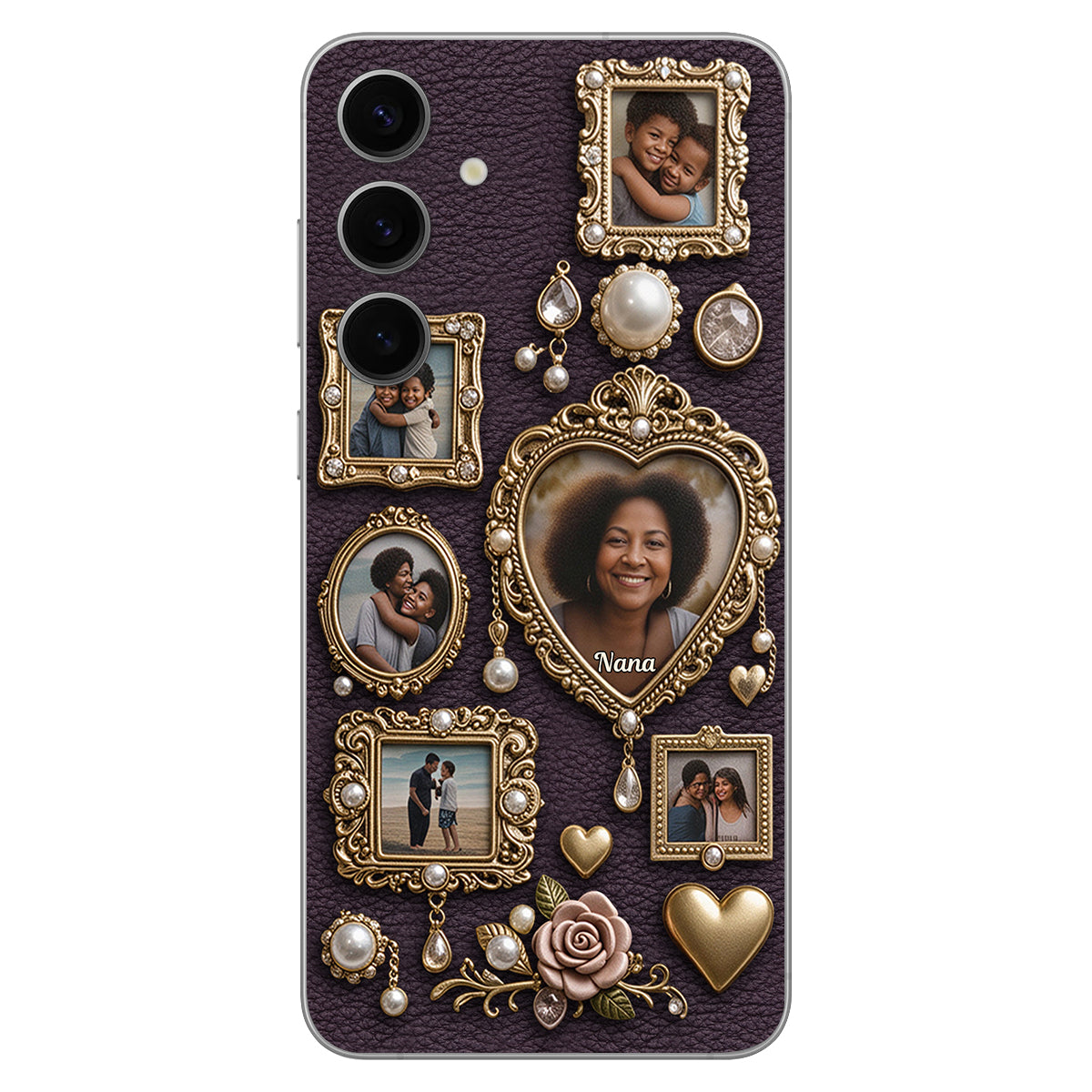 Grandma's Cute Little Museum - Personalized Grandma Leather Phone Case