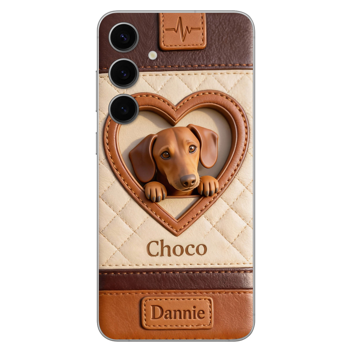 Étui de téléphone en cuir personnalisé à partir de n'importe quelle photo - Étui de téléphone en cuir pour chien personnalisé