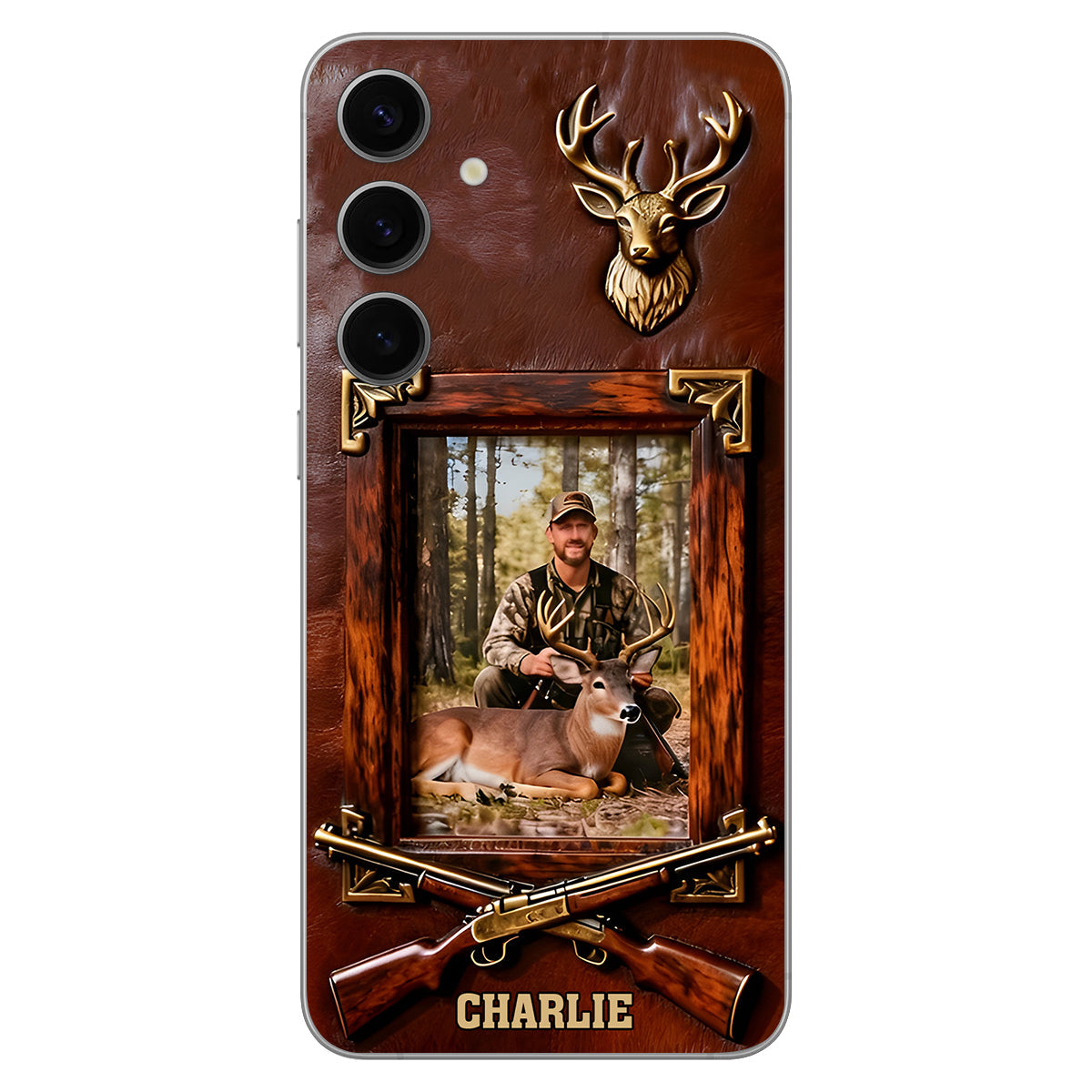 Hunting Achievement - Personalized Hunting Leather Phone Case
