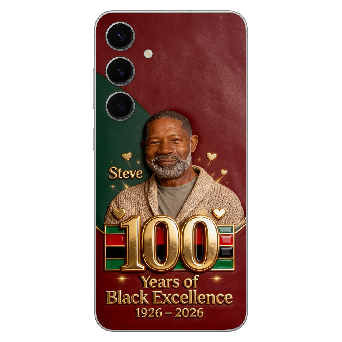 100 Years Of Black Excellence - Personalized African American Leather Phone Case