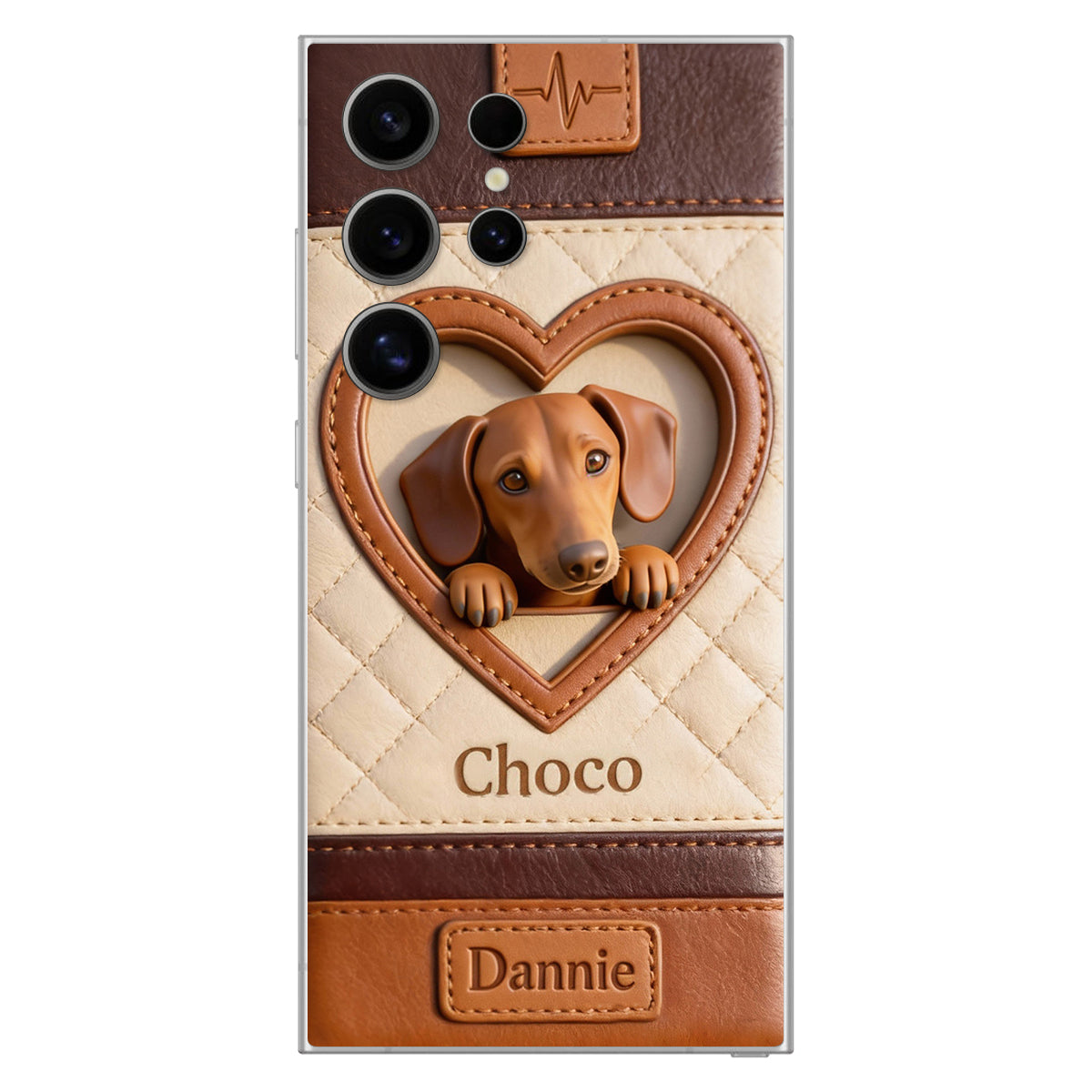 Étui de téléphone en cuir personnalisé à partir de n'importe quelle photo - Étui de téléphone en cuir pour chien personnalisé