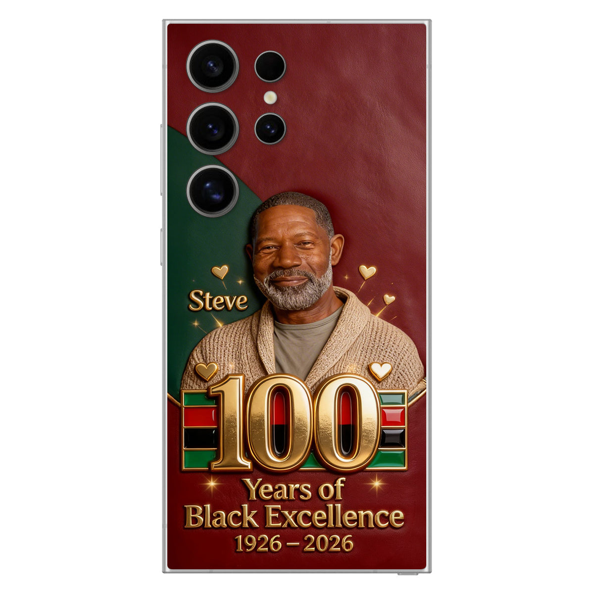 100 Years Of Black Excellence - Personalized African American Leather Phone Case