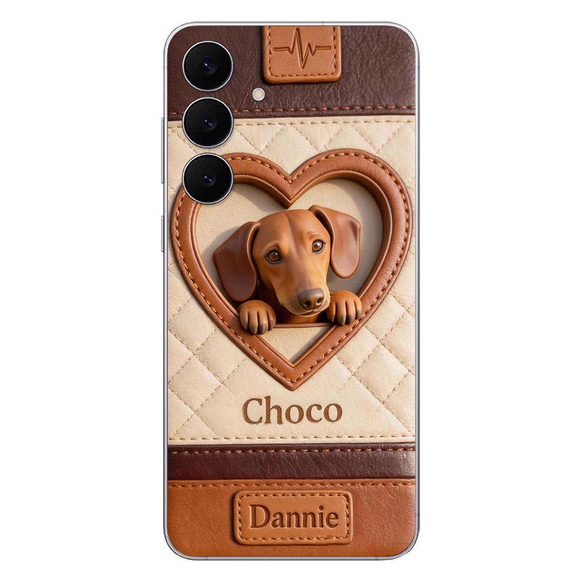 Étui de téléphone en cuir personnalisé à partir de n'importe quelle photo - Étui de téléphone en cuir pour chien personnalisé