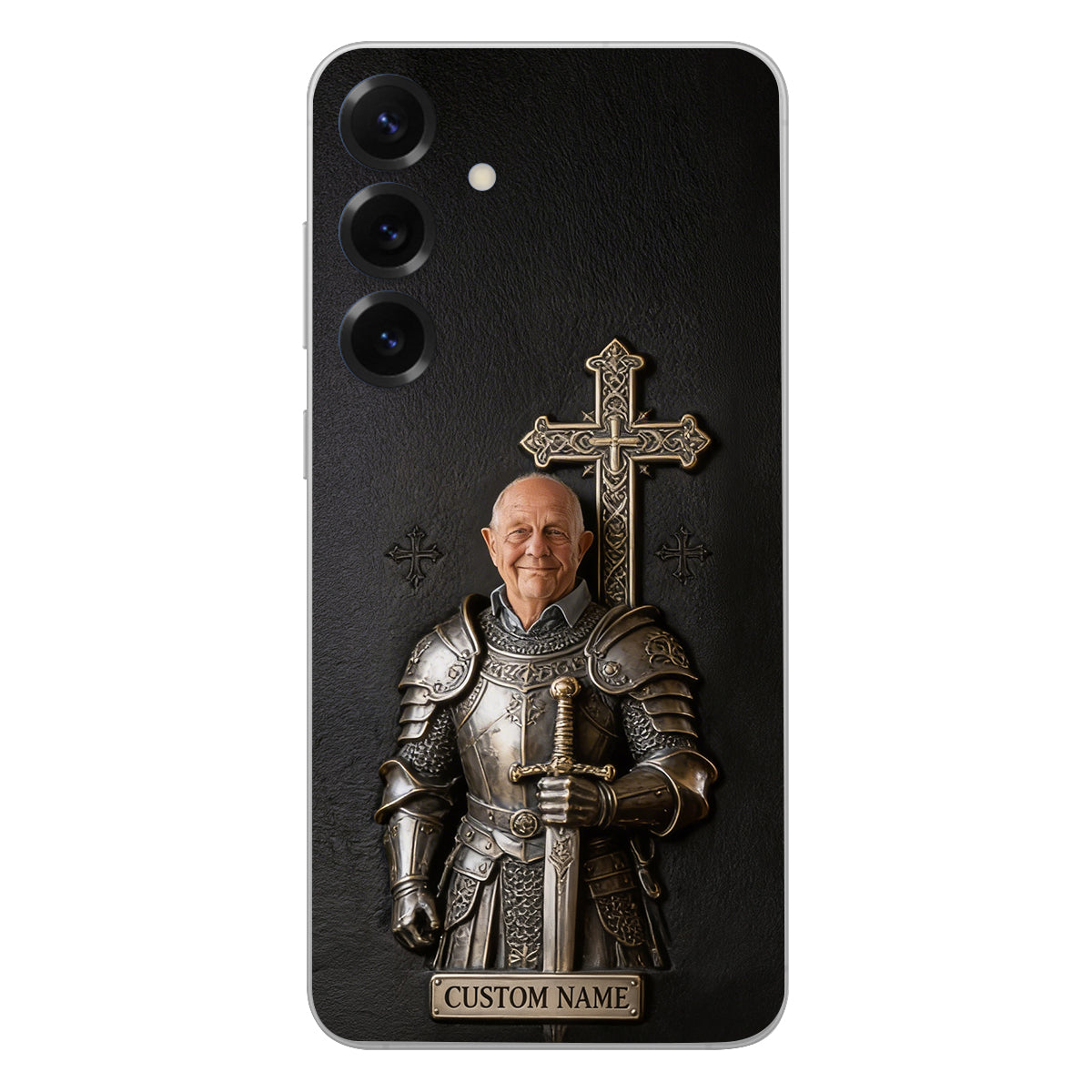 Knight Of God - Personalized Christian Leather Phone Case