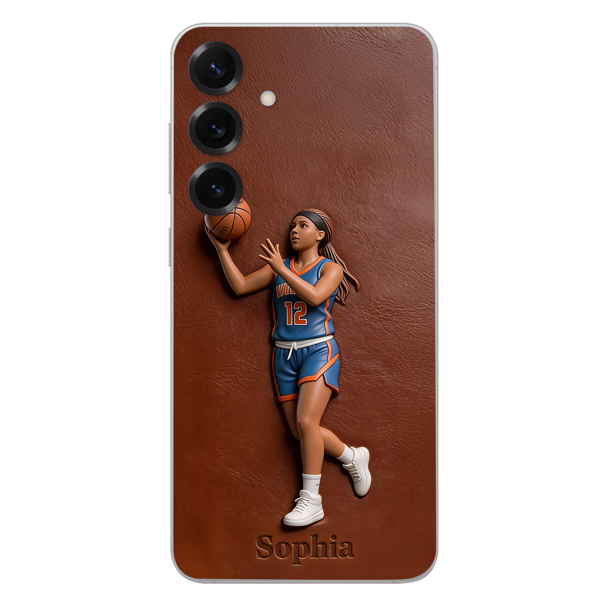 Love Basketball - Personalized Basketball Leather Phone Case