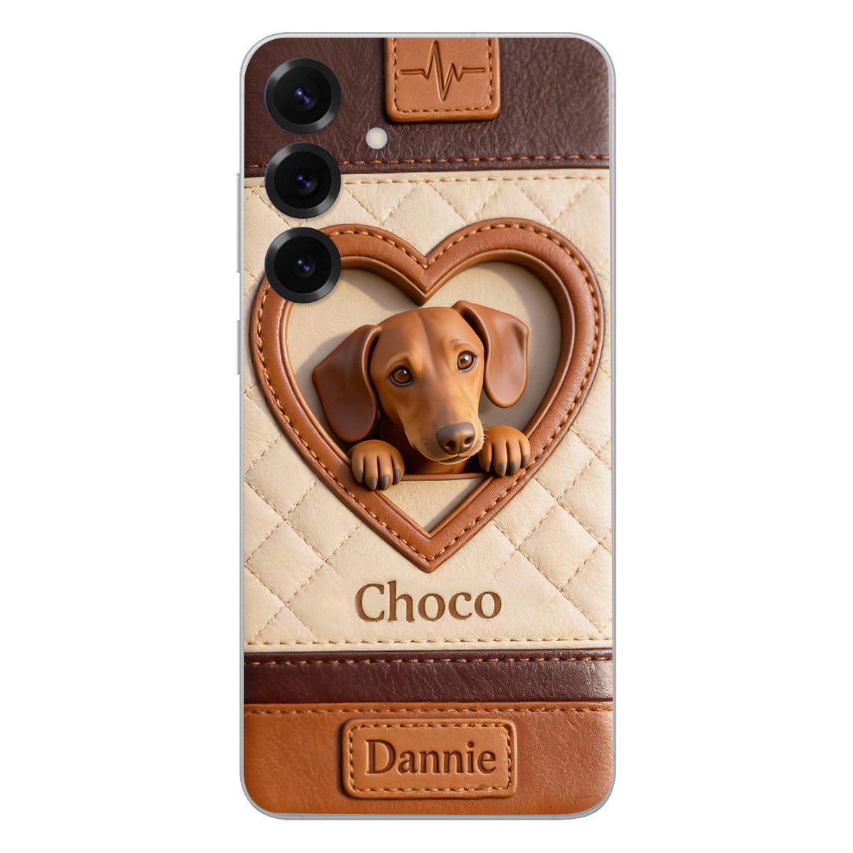 Étui de téléphone en cuir personnalisé à partir de n'importe quelle photo - Étui de téléphone en cuir pour chien personnalisé