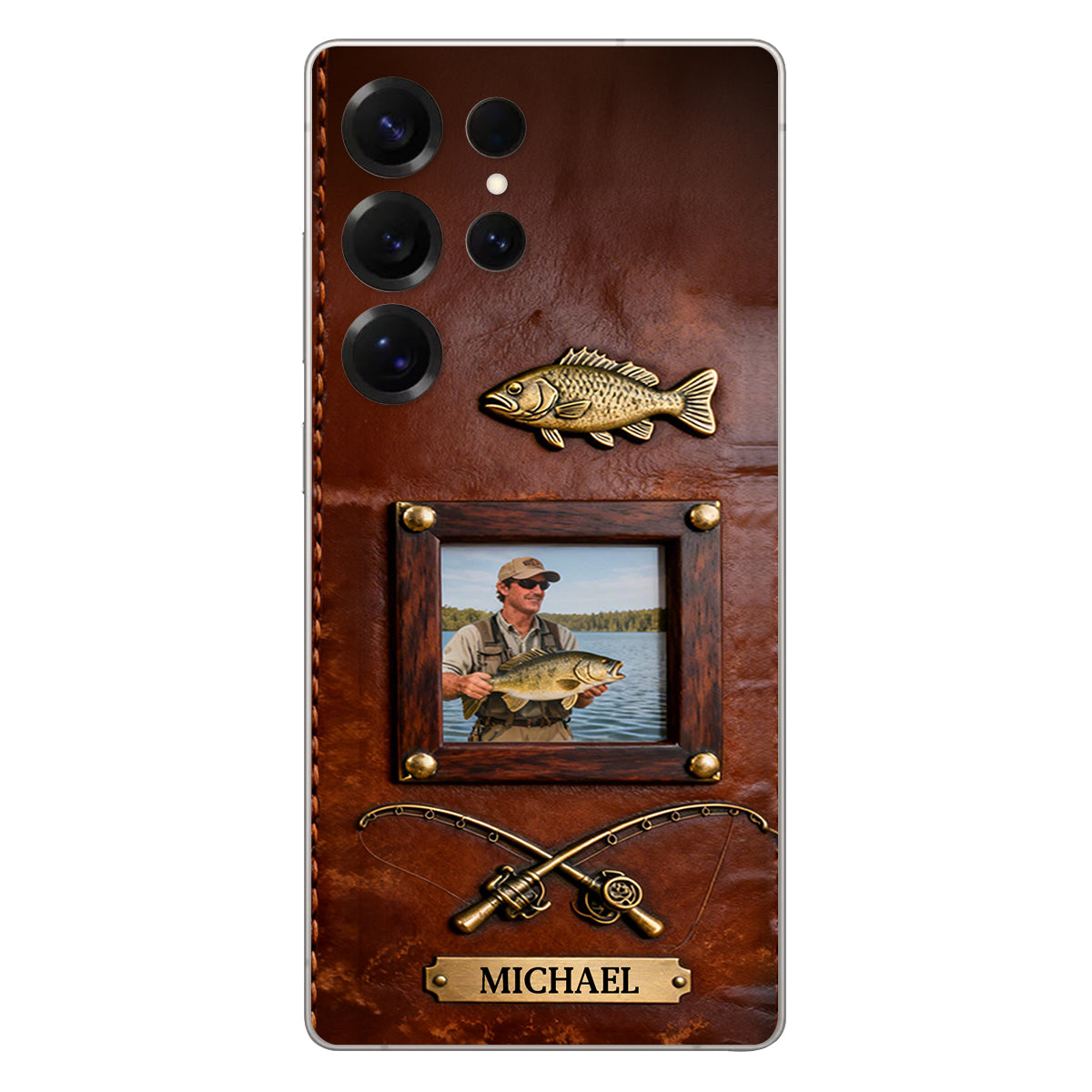 Best Catch - Personalized Fishing Leather Phone Case