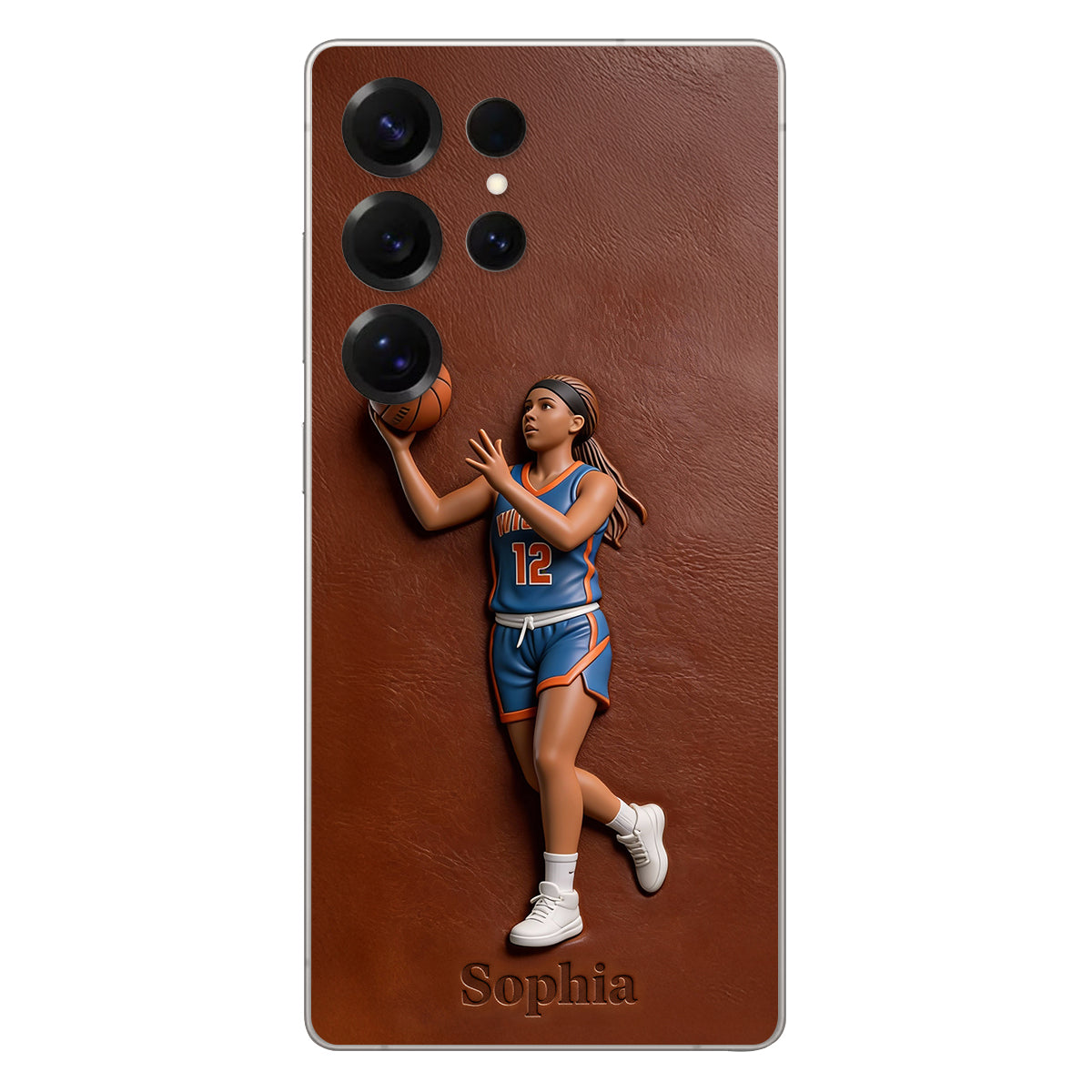 Love Basketball - Personalized Basketball Leather Phone Case