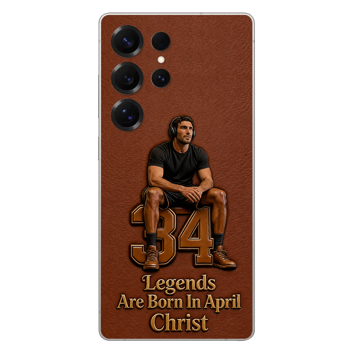 Happy Birthday Legends - Personalized Birthday 3D Embossed Leather Phone Case