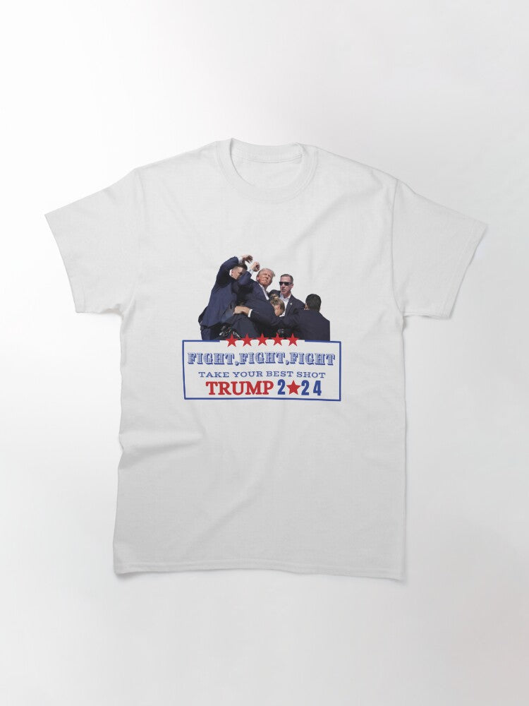 T-shirt « Tu m’as manqué », T-shirt « Fight Fight Fight », T-shirt et sweat à capuche « Rallye 2024 »