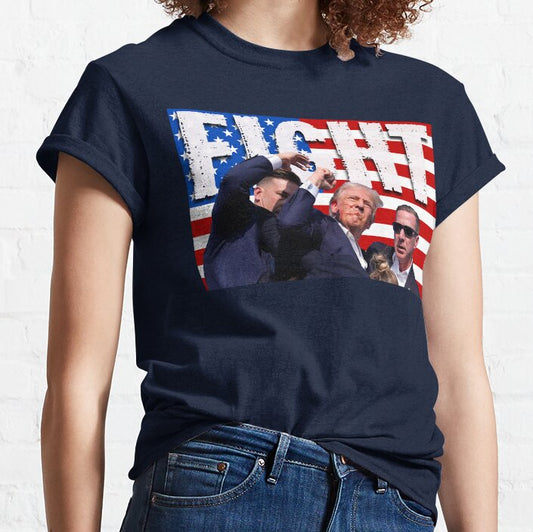 T-shirt « Never Surrender », T-shirt « Fight For America », T-shirt et sweat à capuche « Rallye 2024 »