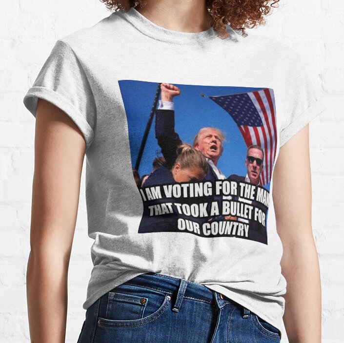 T-shirt pare-balles, T-shirt « Never Surrender », T-shirt « Fight For America », T-shirt de rallye rétro, T-shirt et sweat à capuche « Fight Fight Fight ».