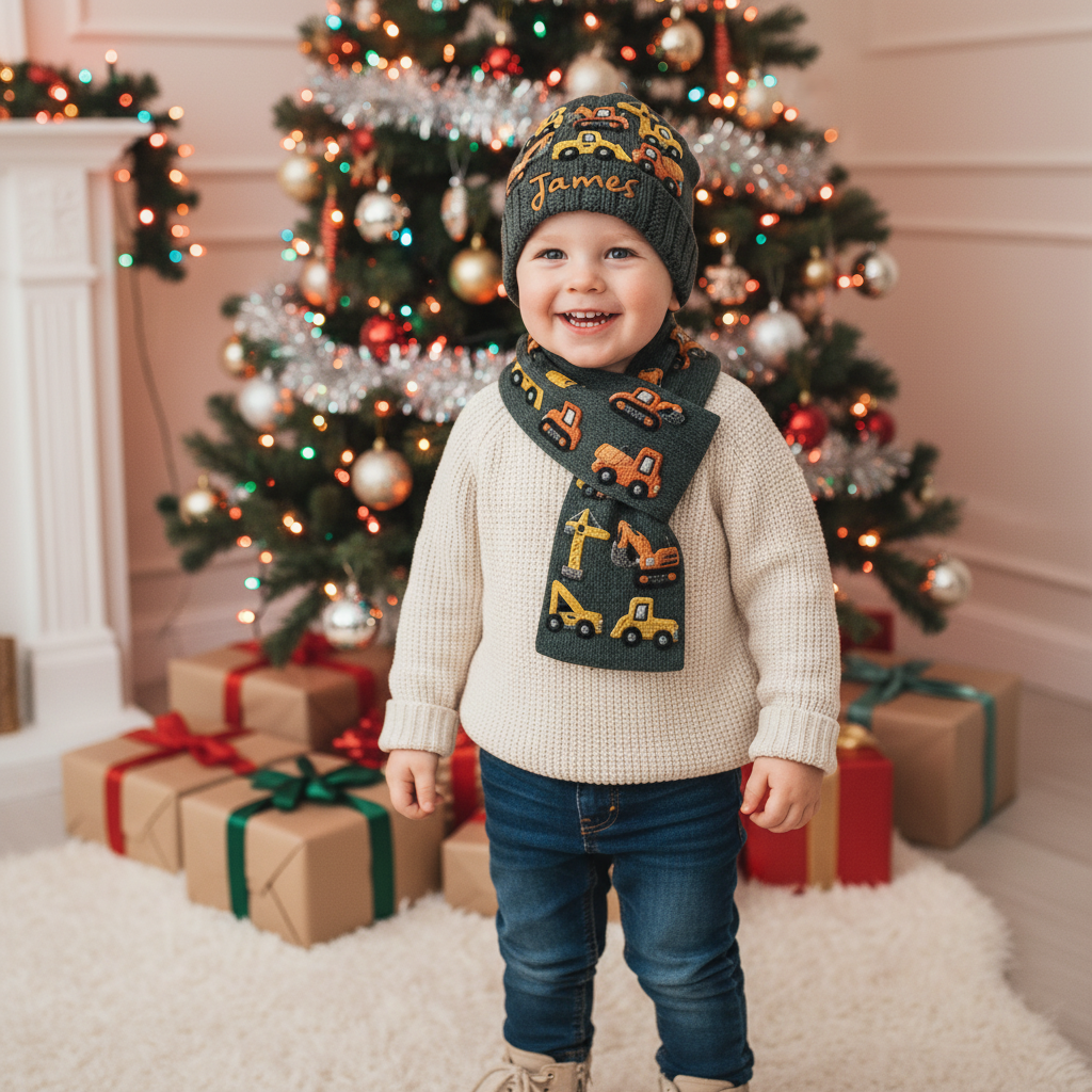 Machines de construction - Bonnet enfant personnalisé