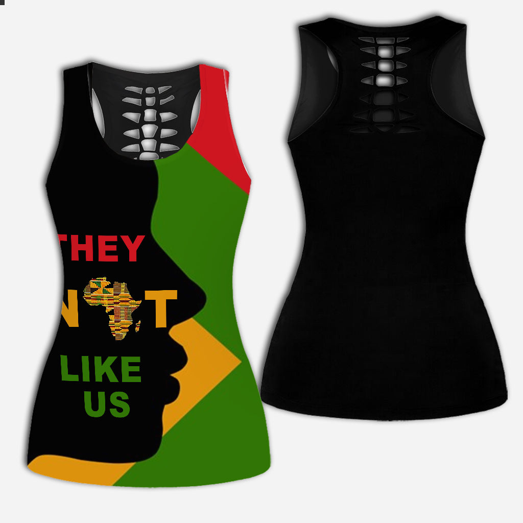 They Not Like Us - Personalized Juneteenth Hollow Tank Top and Leggings