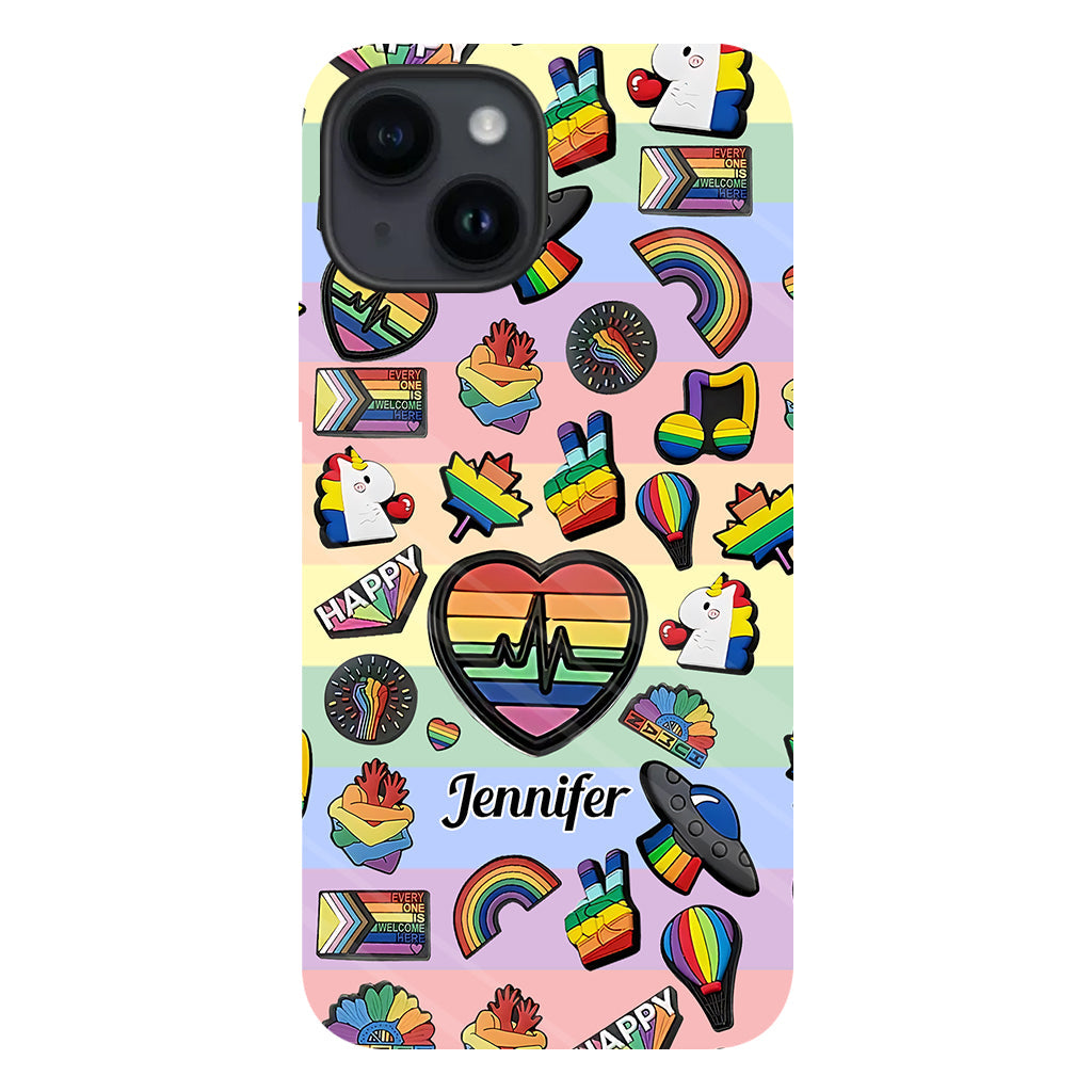Pride Rainbow - Personalized LGBT Support Full Print Phone Case & Phone Grip