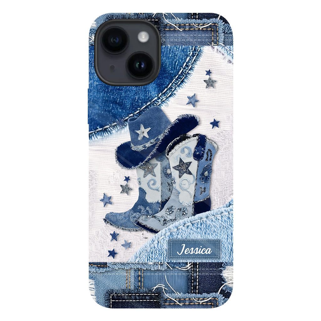 Bottes de cowgirl - Coque de téléphone personnalisée avec motif cowgirl